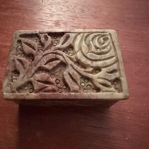 Carved Stone Trinket Box